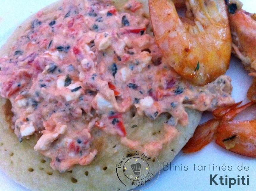 Blinis tartinés de ktipiti