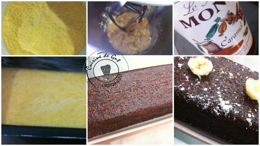 Cake banane caramel à la farine de Maïs 2