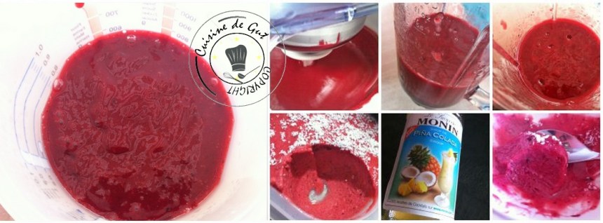 Sorbet prunes de d'Ente à la Pina Colada 2