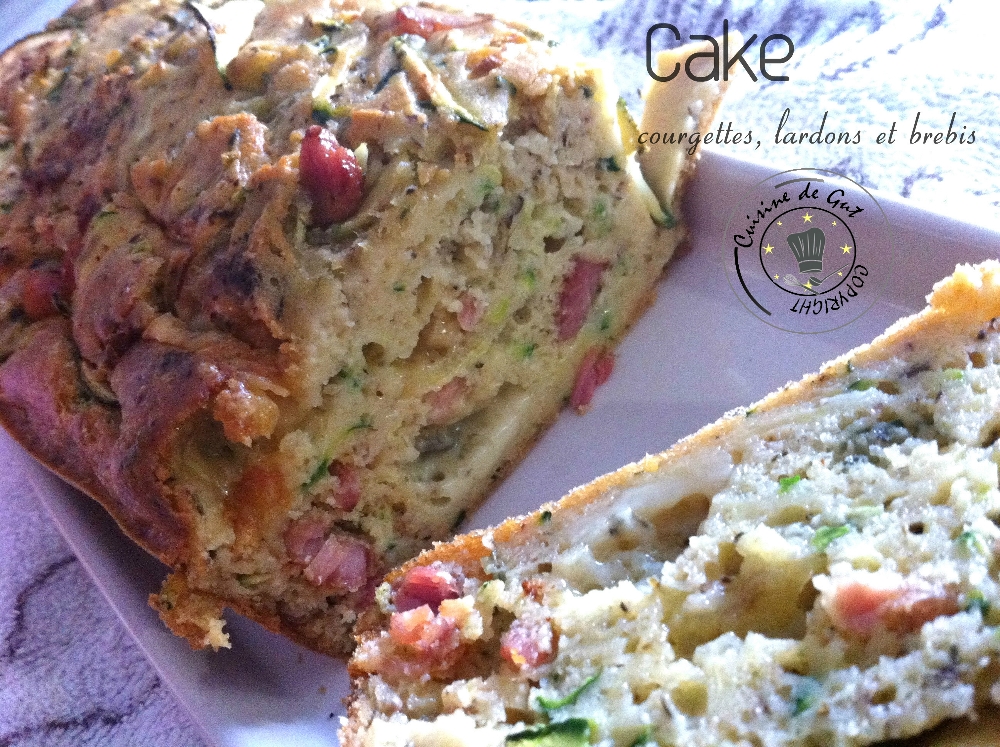 Cake courgettes lardons et brebis