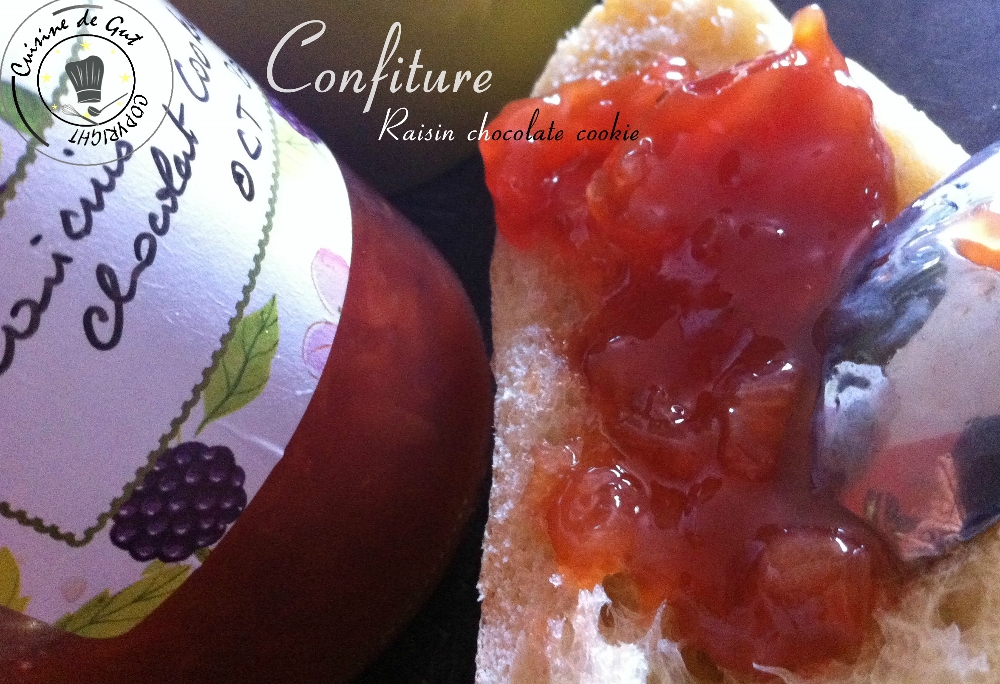 Confiture raisin saveur chocolate Cookies1