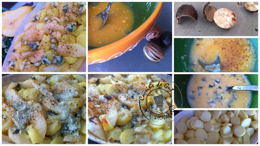 Gratin de pommes de terre aux poires et roquefort2