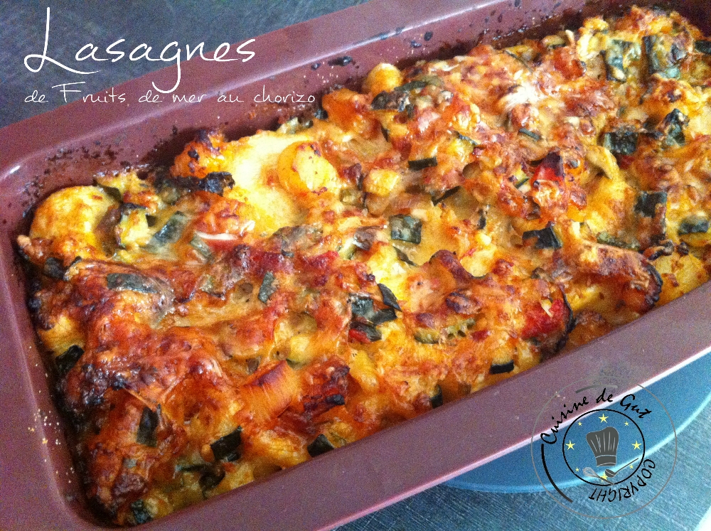 Lasagnes de fruits de mer sauce au chorizo1