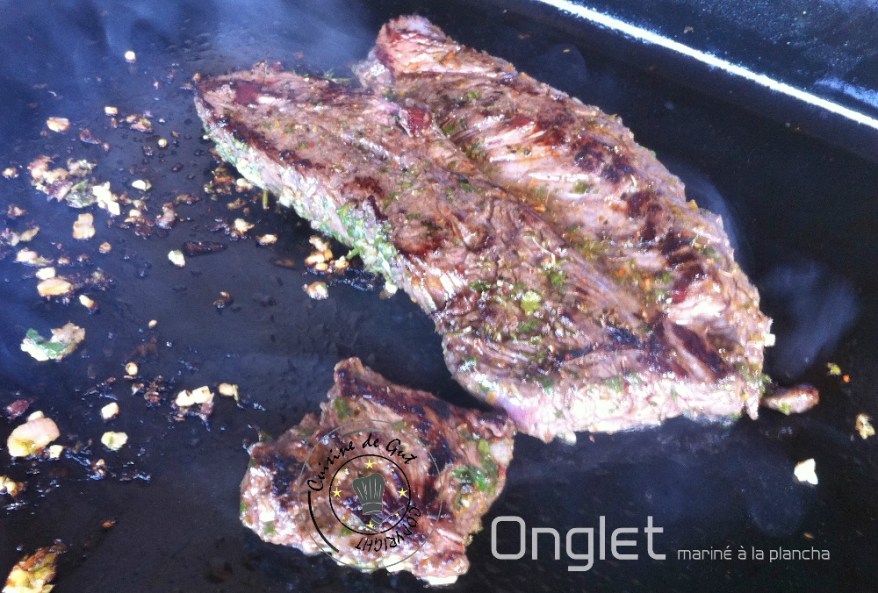 Onglet mariné à la plancha