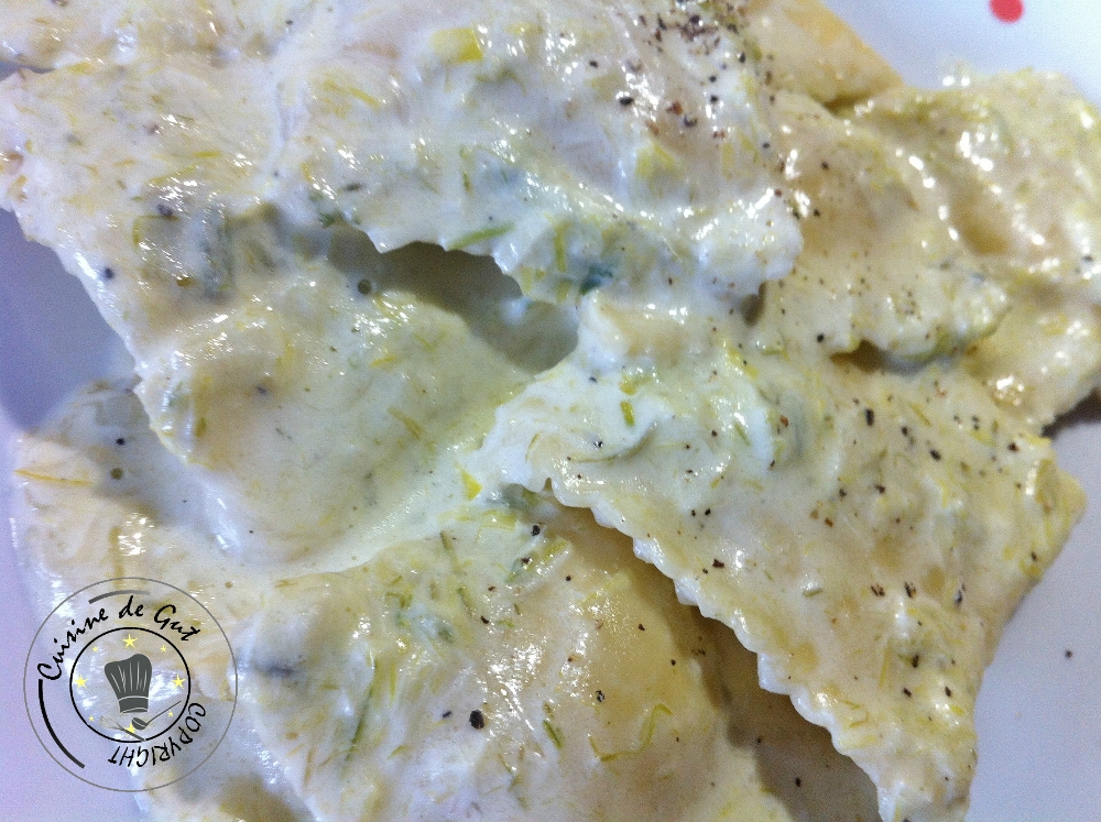 Raviolis de truite fumée au poivre de Sichuan et sa crème de poireaux1