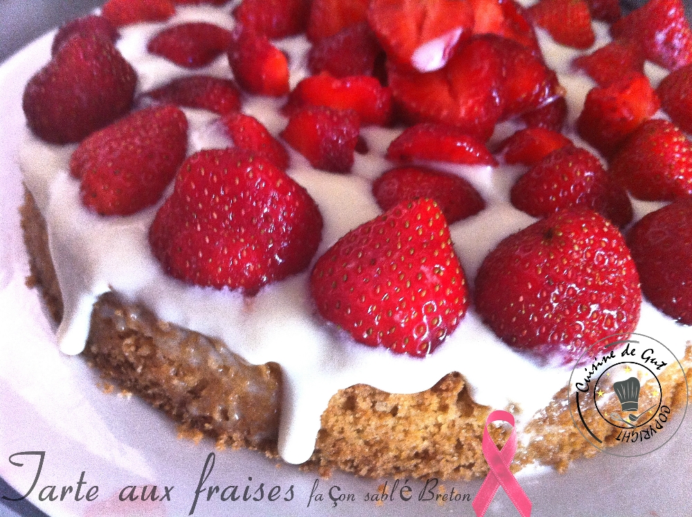 Tarte aux fraises façon sablé breton