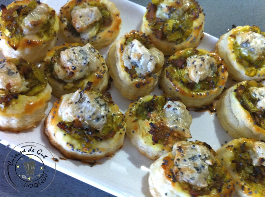 Feuilletés Poireaux, jambon fourme d'ambert au COLOMBO1