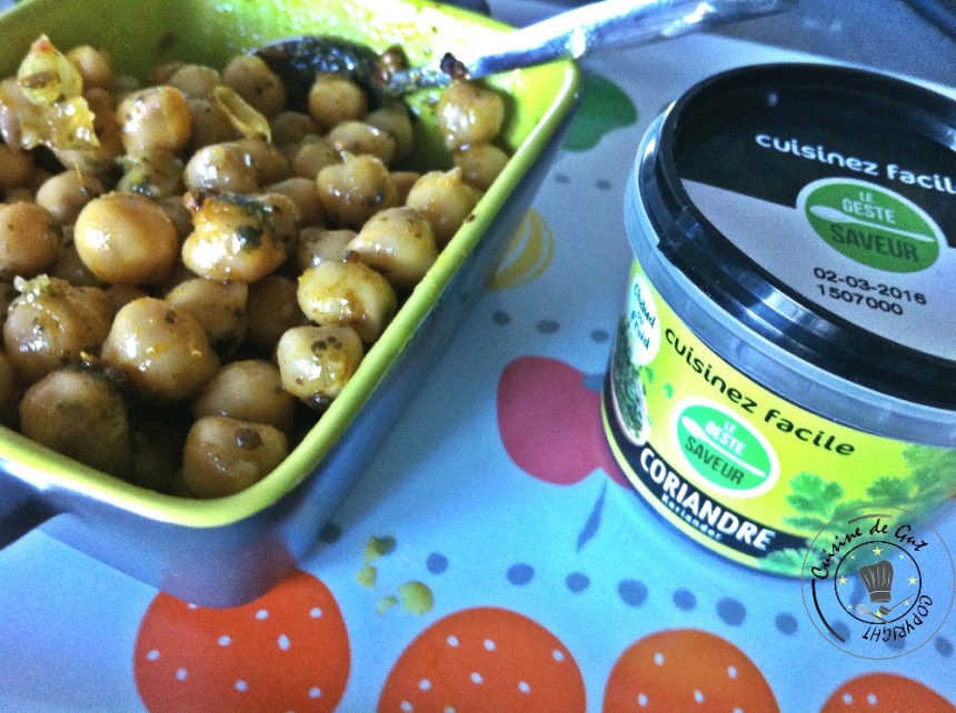 Pois chiches marinés au curry et coriandre1