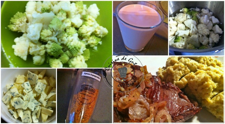 Purée aux 2 choux et 2 fromages2