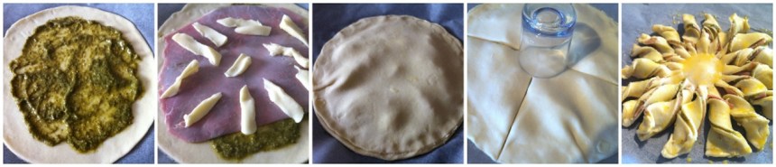 Soleil feuilleté pesto réalisation