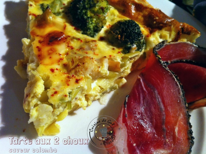Tarte aux 2 choux saveur Colombo part