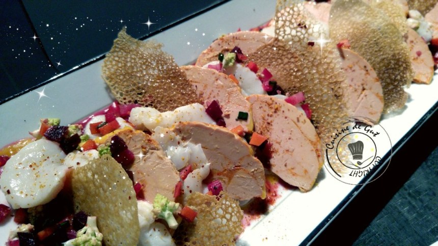 Foie gras noix de Stjacques plat1