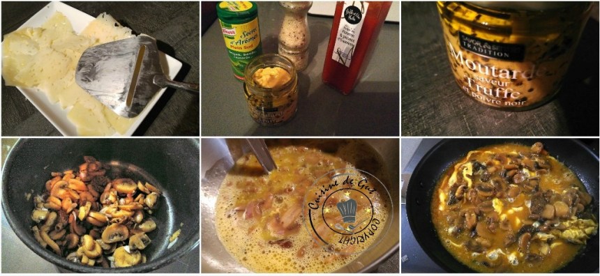 Omelette fomage et champignons saveurs truffe2