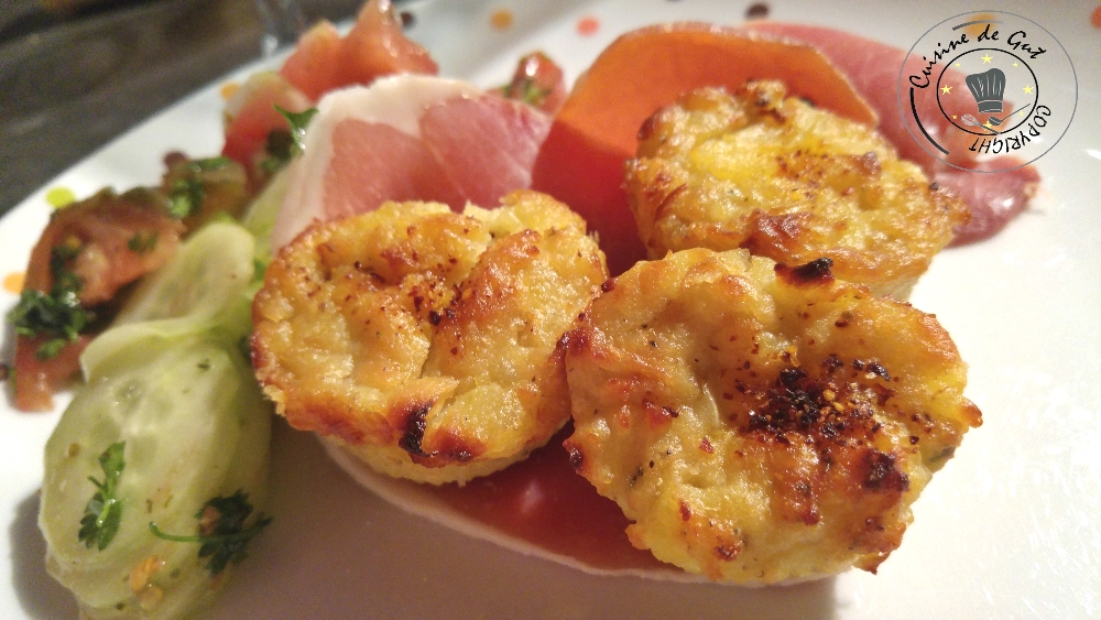 Mini Gâteaux de pommes de terre au roquefort