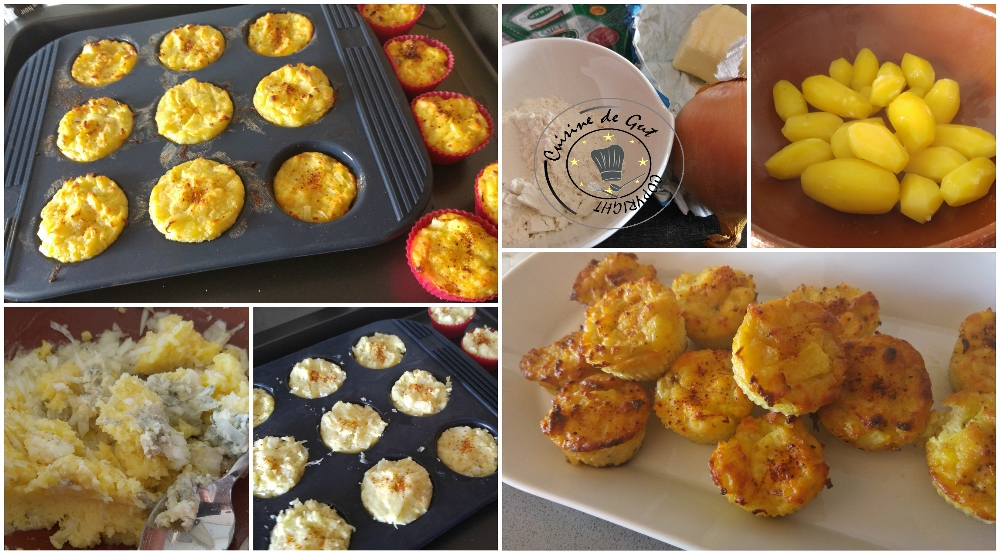 Mini Gâteaux de pommes de terre au roquefort3