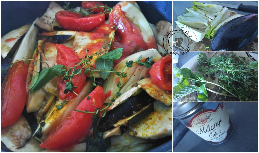 SAUMON FENOUIL ET AUBERGINES AU THYM CITRON ET MENTHE2