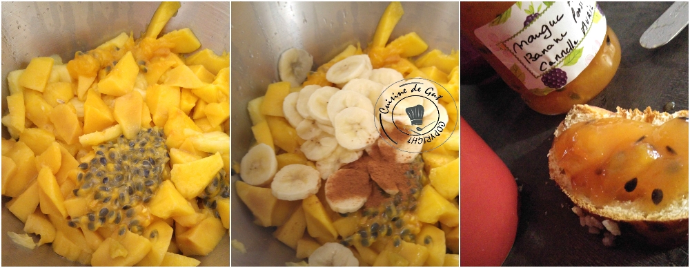 Confiture mangue passion bananes à la canelle2