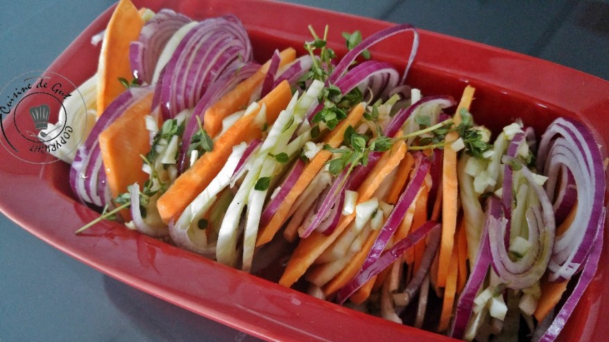 Gratin de Patates douces et fenouil au thym citron