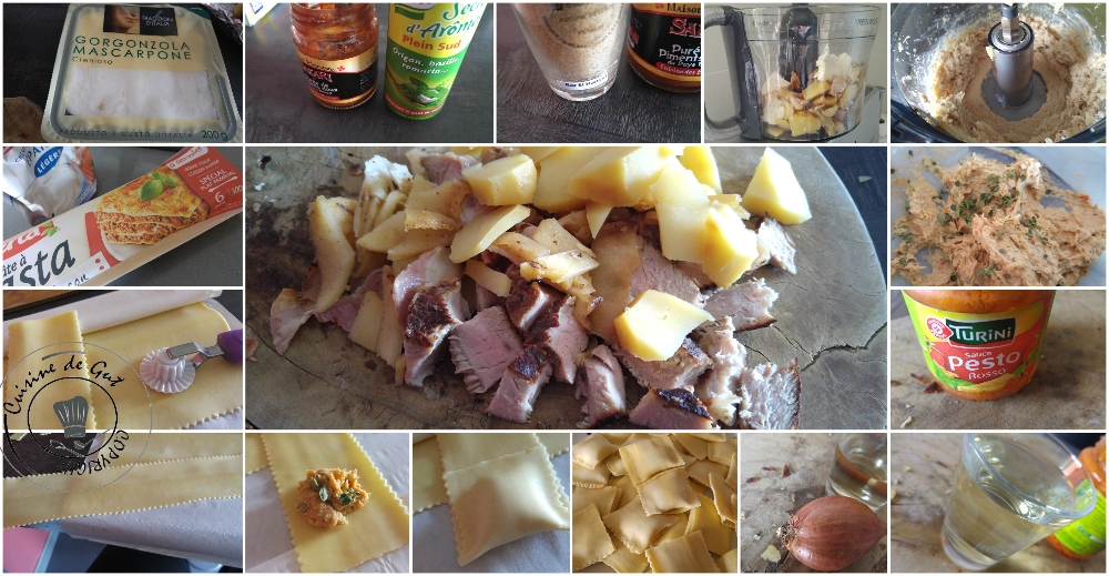 Raviolis farcis de restes sauce pesto rosso3