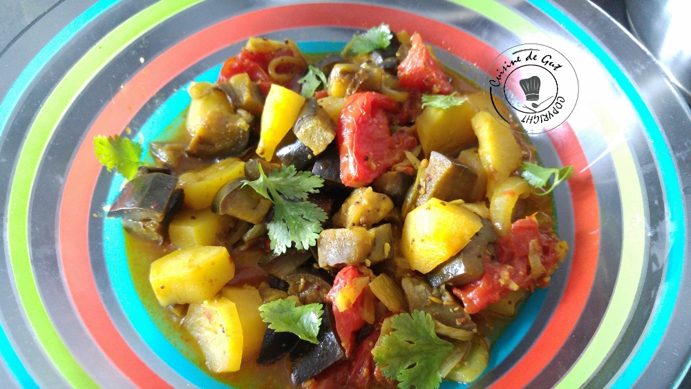 Aloo began d'aubergines