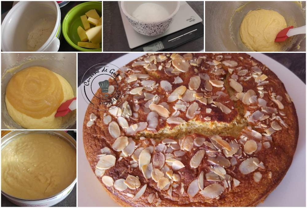 Gâteau amandes compote de pommes