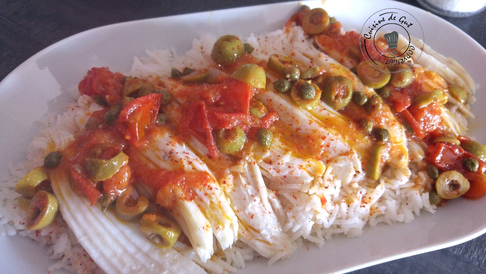 Aile de raie froide capres et olives