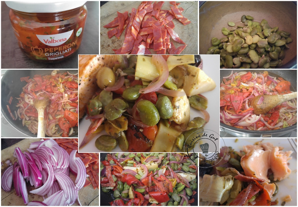 Poêlée de fèves et artichauts au chorizo3