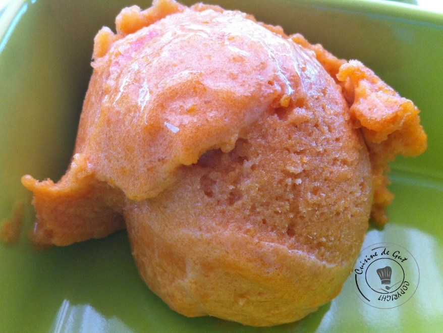 Sorbet abricot à l'amande amère