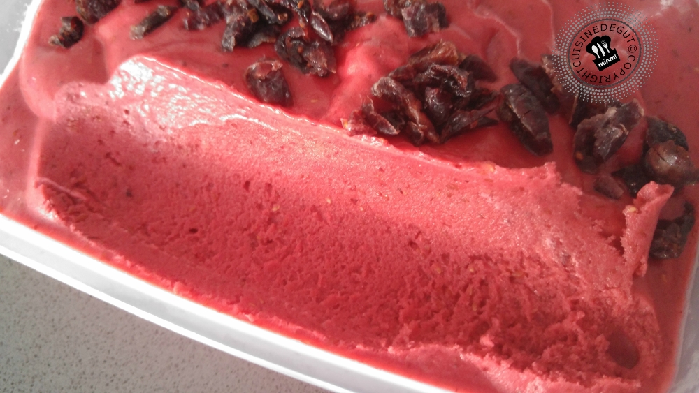 Sorbet framboises et cranberries