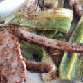PLANCHA DE LOMO SAUCISSES POIVRONS ET COURGETTES&nbsp;MARINES2