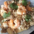 Crevettes champignons au rivesalt curry et&nbsp;coriandre