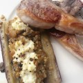 AUBERGINE FARCIE CHAMPIGNONS MENTHE ET&nbsp;BROCCIU