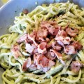 Liguines au bacon sauce&nbsp;cresson