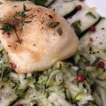 Chèvre grillé sur carpaccio de courgettes&nbsp;marinées2