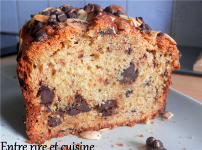 Cake vanille aux pépites de chocolat