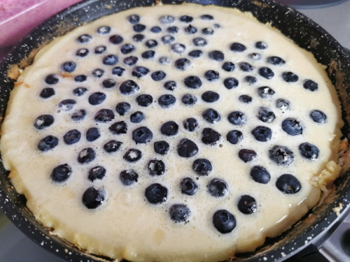 Pachade d’Auvergne sucrée ou Farinette aux Myrtilles du Cantal