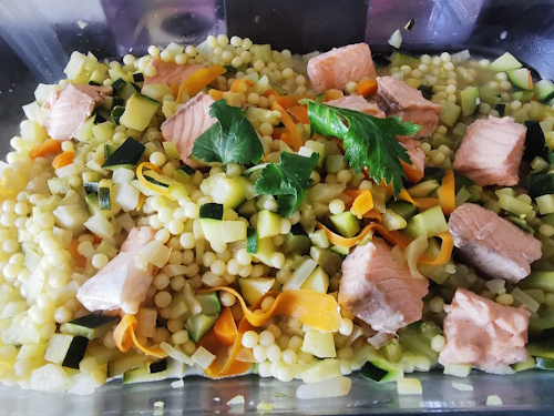 Cuisinart Cookfresh : Mélange de pâtes, légumes et&nbsp;saumon