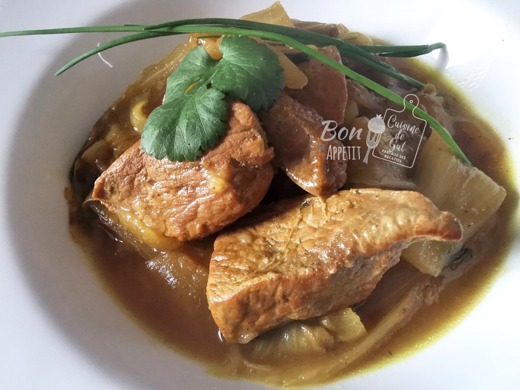Sauté de veau poires et endives au&nbsp;curry