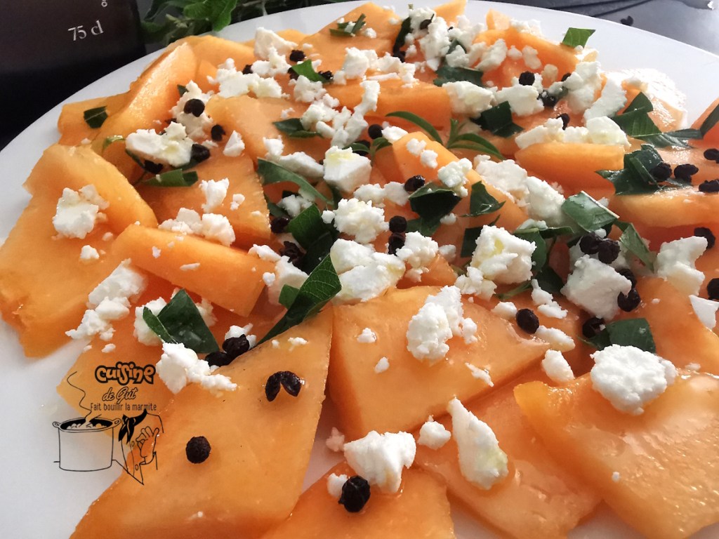 Melon au poivre Timut, feta et verveine citronnelle une entrée facile et&nbsp;parfumée