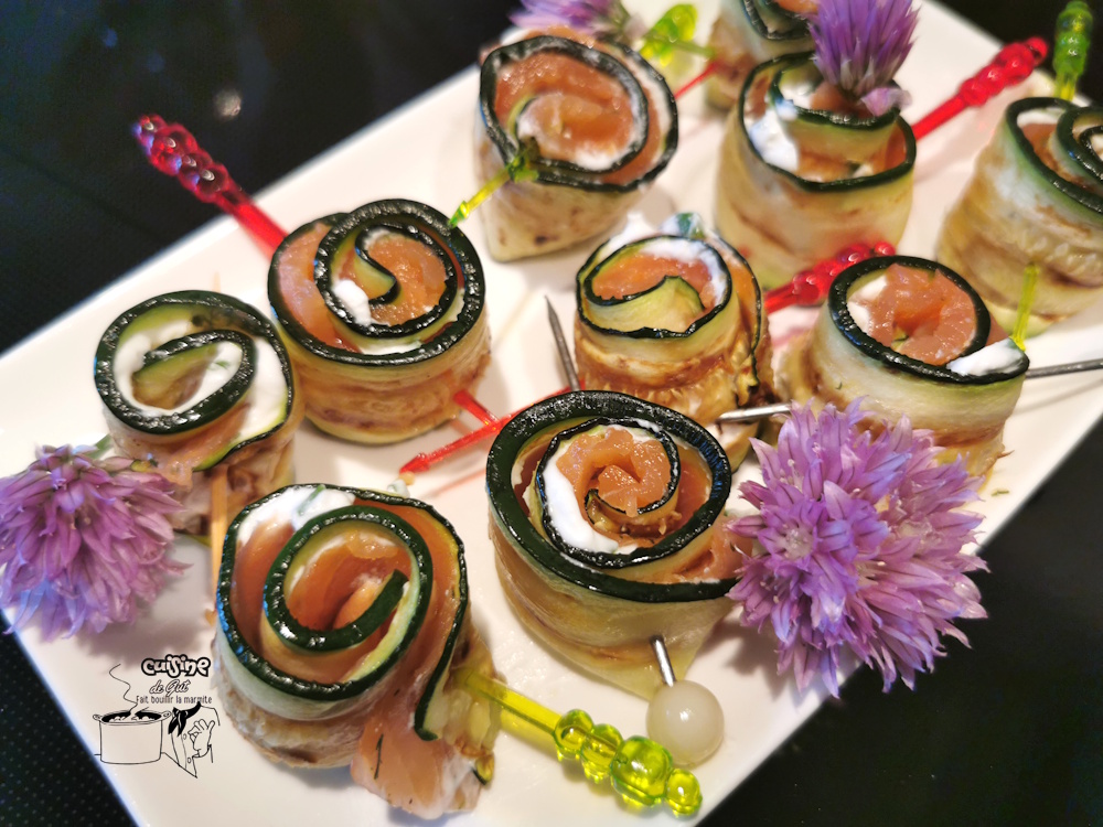 Roulés de courgettes, chèvre et saumon : Une idée pour&nbsp;l&rsquo;apéro