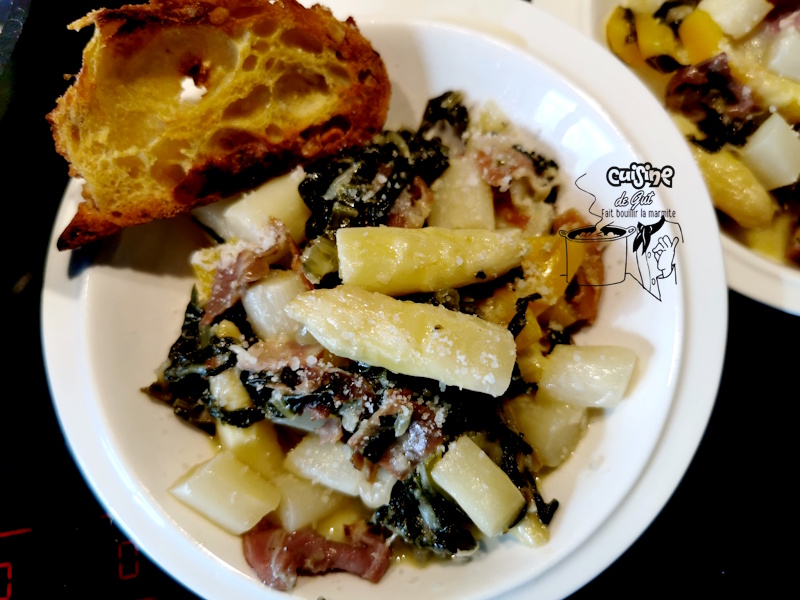 Mijoté d&rsquo;asperges, poivrons, blettes et jambon ou comment dire au revoir aux asperges&nbsp;!