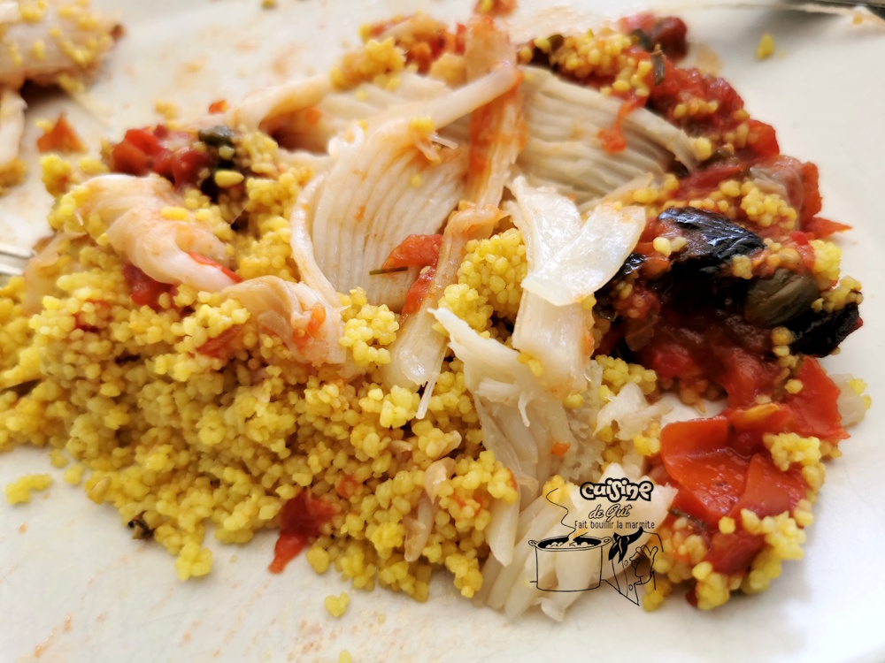 Raie et couscous vapeur au Cuisinart Cookfresh, sauce tomate bien&nbsp;parfumée