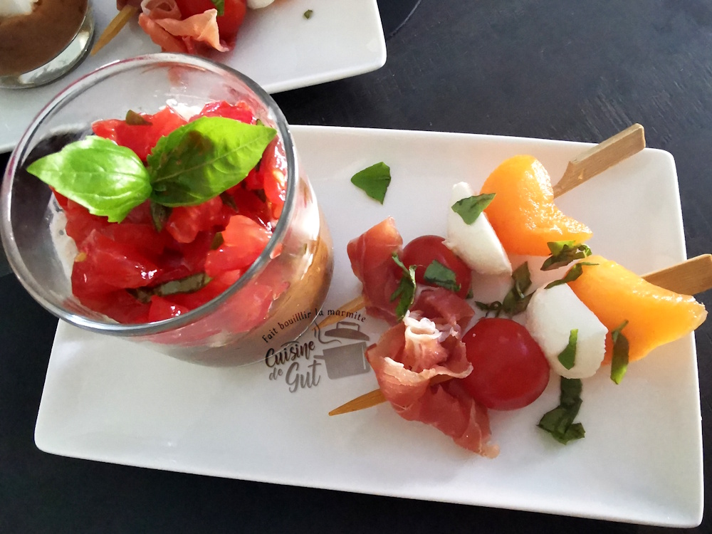 Verrines et petites brochettes: Une Recette d&rsquo;entrée&nbsp;estivale