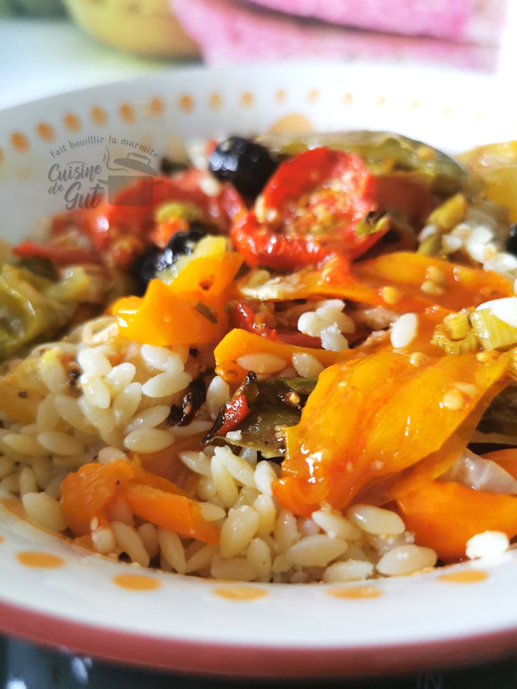 Recette de pâtes Puntine et légumes confits pimentés pour le&nbsp;CMUM