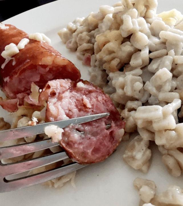 Diots fumés et son gratin de crozets au&nbsp;sarrasin