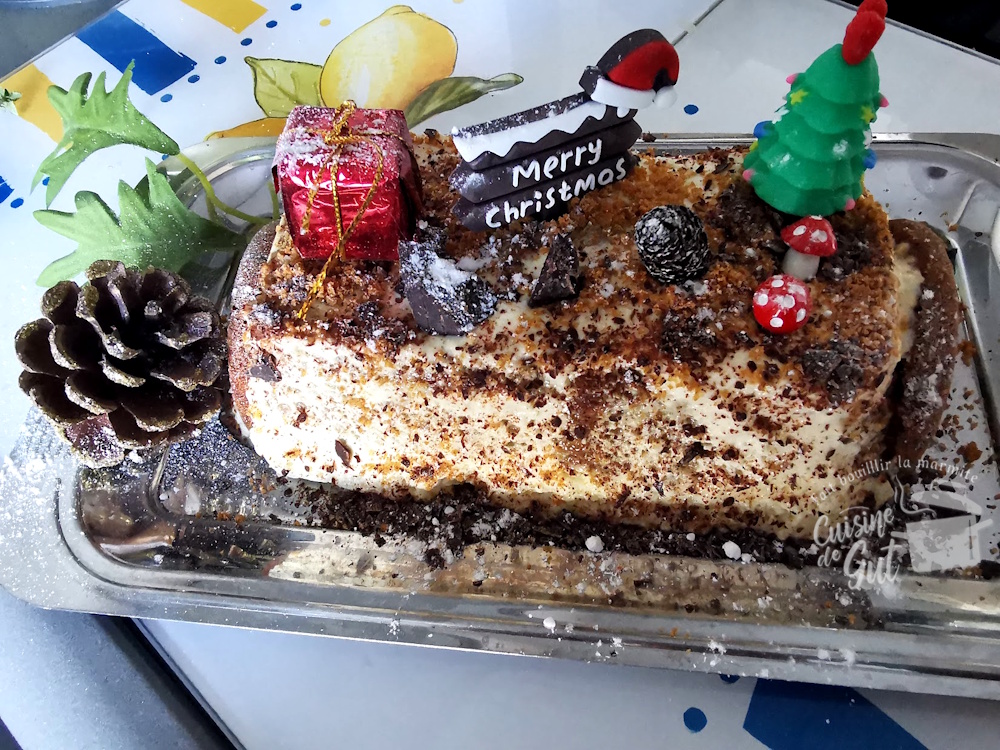Bûche de Noël façon Tiramisu aux&nbsp;spéculoos