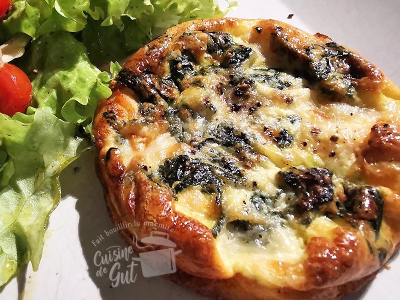 Clafoutis individuels d&rsquo;épinard et saumon fumé ou comment faire un délicieux plat avec des restes&nbsp;!