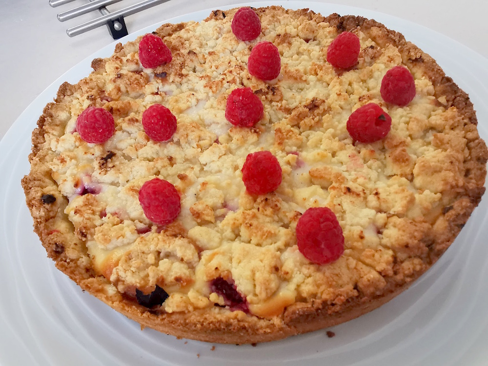 Sbriciolata aux 3 fromages et&nbsp;framboises