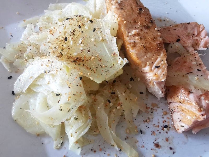 Saumon aux épices Libanaises et fenouil&nbsp;confit