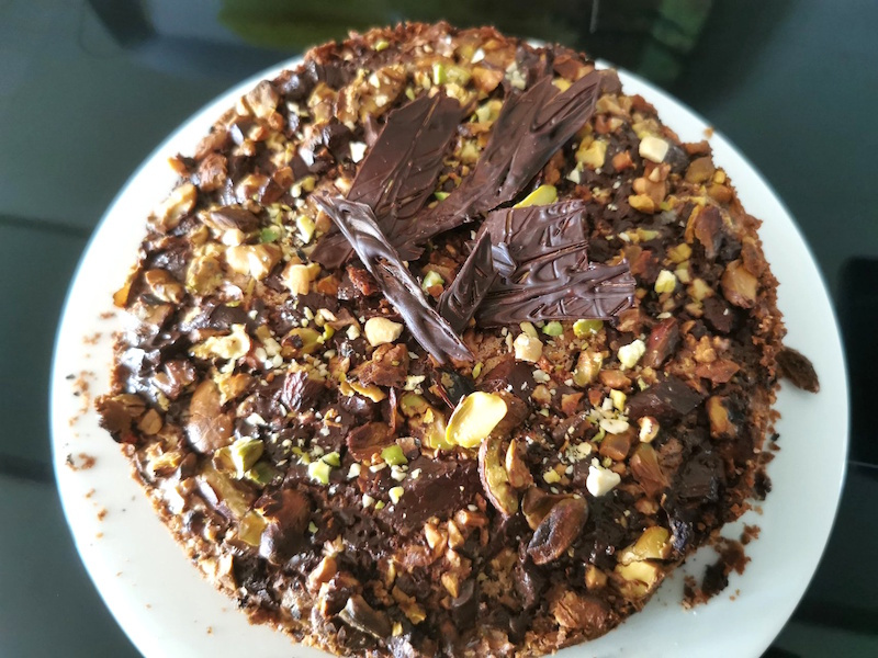 Blondie Vanille-Chocolat aux Pistaches et Noix de&nbsp;cajou